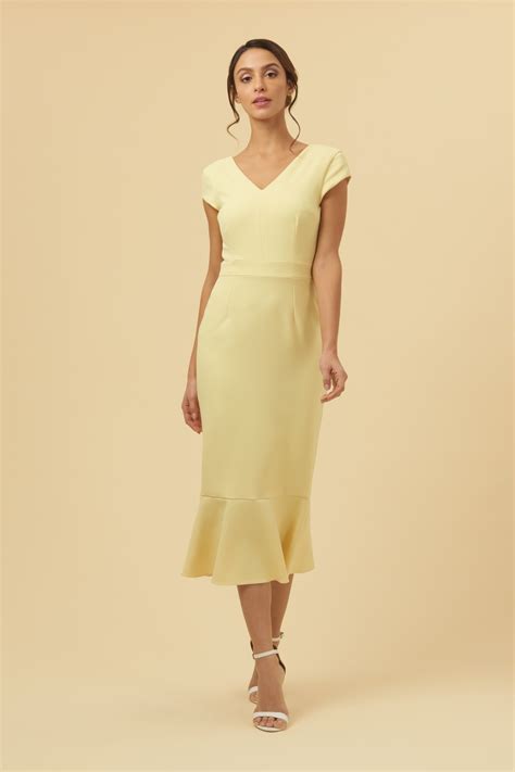 the pretty dress company katja cap sleeve midi dress