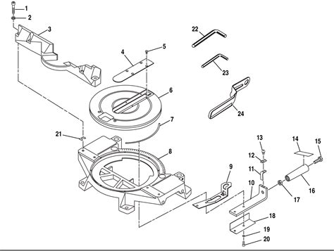 ryobi ts compound miter  model schematic parts diagram toolbarncom