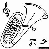 Tuba Instrumente Instrument Zum Ausmalbilderkostenlos Instrumental Sousaphone Thecolor sketch template