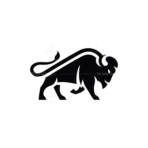 black bison logo buffalo logo