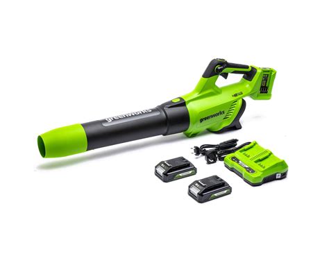 greenworks gxabkx     cordless axial blower    ah  batteries charger