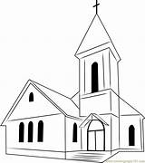Church Coloring Pages Perfect Coloringpages101 Printable Kids Color Churches sketch template