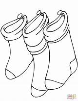Socks Calze Colorare Chaussette Natale Noel Calcetines Belle Colgados Navideños Colorier sketch template