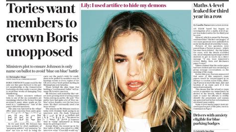 newspaper headlines tory plot to crown boris unopposed bbc news