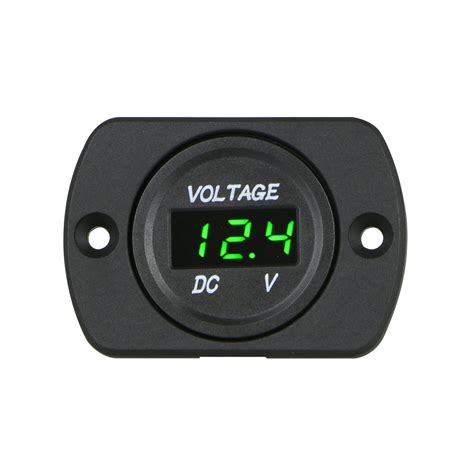 car marine motorcycle led digital voltmeter voltage meter battery gauge green walmartcom