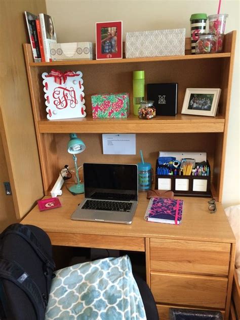 Desk Organizing Dorm Residencehall College Life