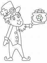 Coloring Leprechaun Pages Patrick Gold Pot Printable Girl Book Saint Print Easily Library Clipart Popular sketch template