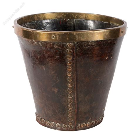 antiques atlas georgian leather powder bucket