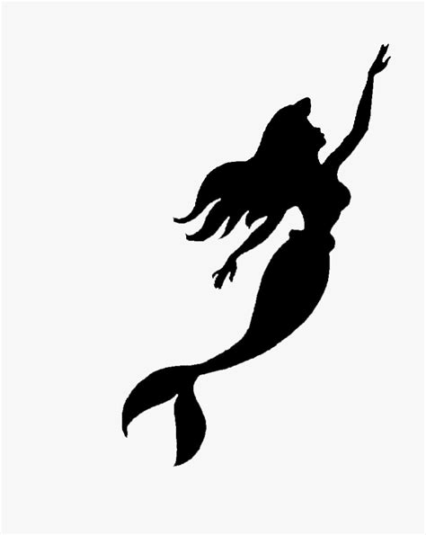 mermaid tail silhouette png ariel  mermaid silhouette