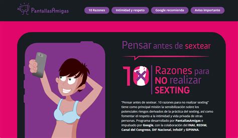 “pensar Antes De Sextear 10 Razones Para No Realizar Sexting” Campaña