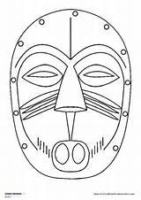 Masque Africain Africains Masques Librairie Visiter sketch template
