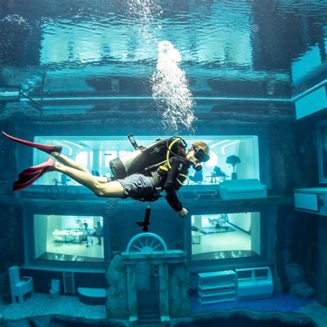 deepest pool   world deep dive dubai poolmagazinecom   latest pool news