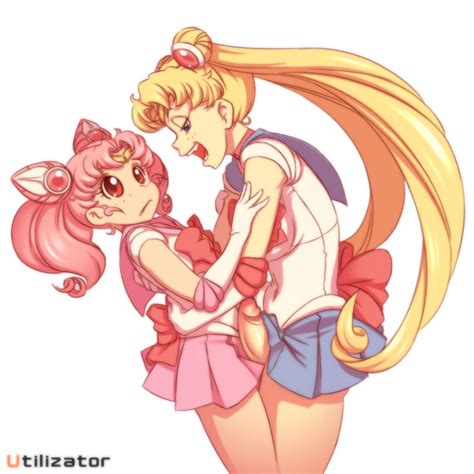 Tsukino Usagi Sailor Moon Chibi Usa And Sailor Chibi Moon Bishoujo