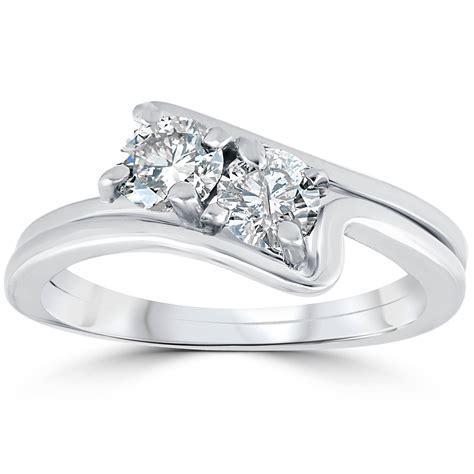 ct  stone diamond   engagement ring wedding set
