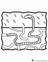 Coloring Worm Underground Pages Garden Preschool Animal Worms Eco Sheets Animals Gaden Week Kids Activities Crafts Letter Jr Designlooter Woo sketch template