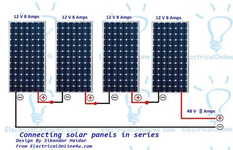 connecting solar panels  series wiring diagram calculation