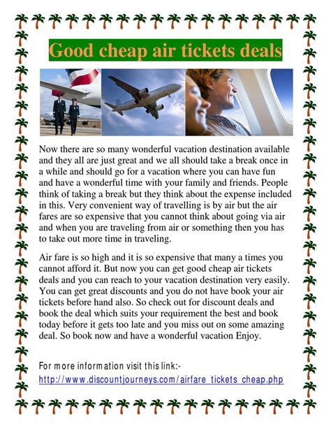 good cheap air  deals  cheap airtickets issuu