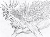Anguirus Roar sketch template