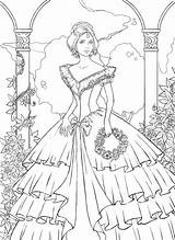 Coloring Victorian Pages Adult Lady Dress Ladies Printable Color Adults Detailed Sheets Beautiful Print Line Bing Gown Printables Pretty Boy sketch template