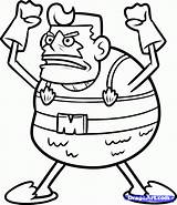 Spongebob Mermaid Man Drawing Nickelodeon Step Coloring Draw Boy Barnacle Cartoon Drawings Outline Squarepants Easy Kids Sheet Pages Clipart Color sketch template