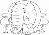 Elefante Colorare Elefantes Tendencias Supercoloring sketch template