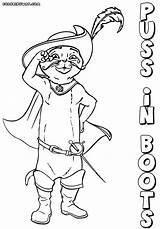 Coloring Puss Boots Pages Comments sketch template