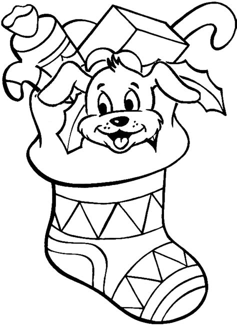 stocking christmas coloring pages clip art library