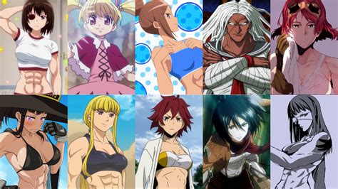 Top 10 Ripped Anime Girls By Herocollector16 On Deviantart