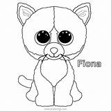 Beanie Boos Fiona Plushy Xcolorings Ty sketch template