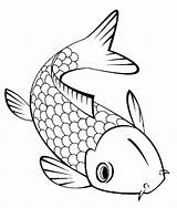 Coloring Fish Pages Freshwater Getcolorings Koi sketch template