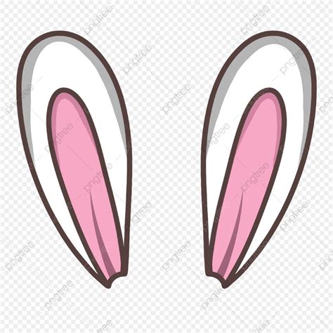 cute bunny ears clipart transparent background white bunny ears