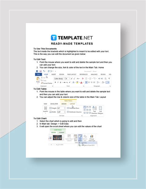 restaurant side work chart template  ms excel pages numbers ms