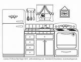 Coloring Kitchen Pages Dollhouse Printable Ann Dillon Bake Shoppe Colouring House Decorate Own Room Lindsay Book Kids Drawing Doll Paper sketch template