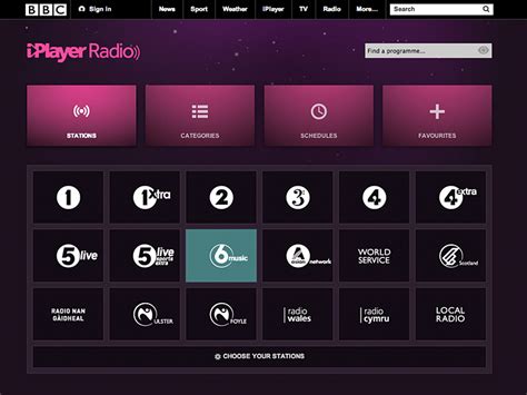 bbc iplayer radio stations  nelson pimenta  dribbble