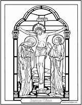 Creed Apostles Stations Saintanneshelper Lent Apostle sketch template