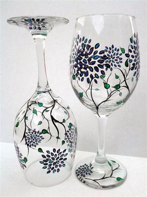 40 Artistic Wine Glass Painting Ideas Painted Wine