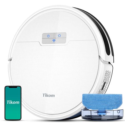 tikom robot vacuum  mop combo    pa strong suction  pro robotic vacuum cleaner