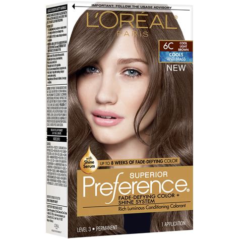 loreal paris superior preference permanent hair color  cool light brown shop hair color