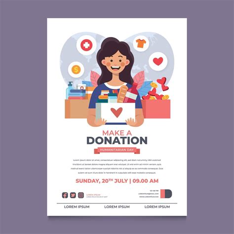 donation poster  vector art  vecteezy
