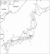 Japan Map Cities Japon Carte Outline Main Boundaries Hydrography Names Blank Asia Osaka Nagano Fukuoka Hiroshima Maps sketch template