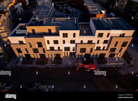 aerial view  puur  housing construction site part  urban development plan neighbourhood