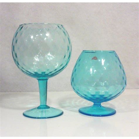 Mid Century Italian Blue Glass Vases S 3 Chairish