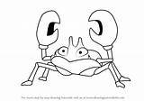 Pokemon Krabby Go Draw Drawing Step sketch template