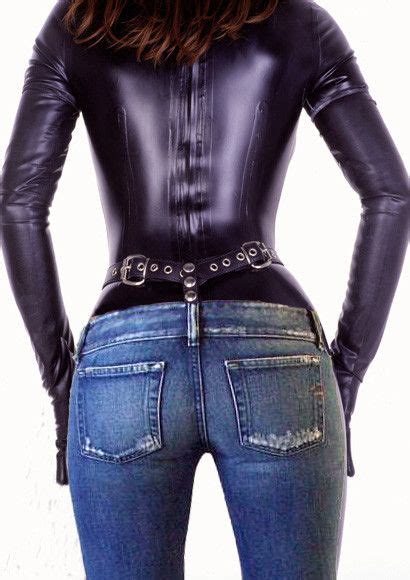 super jeans fetish latex and casual clothes mixed