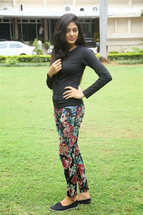 Telugu Actress Sushma Raj In Black Tight T Shirt Stills