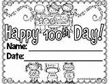 100th School 100 Certificate Days Printable Coloring Happy Activities Worksheets Pages Printables Clipart Kindergarten Template Fun Glasses Crown Freebie Stuff sketch template