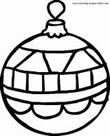 Christmas Coloring Pages Ornament Kids Color Sheets Holiday Bauble Ornaments Printable Clipart Sheet Season Natal Ball Plate Xmas Balls Clipground sketch template