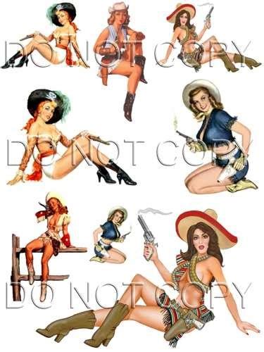 sexy girls with guns wwii pin up girl guitar decals 40