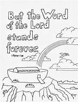 Peter Coloring Pages Bible Color Verse Kids Print Lord Word School Sunday Psalm Ark Children Noah Activities God Jesus Christian sketch template