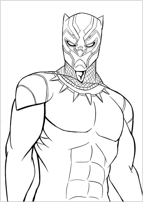 black panther coloring page  print  color   avengers